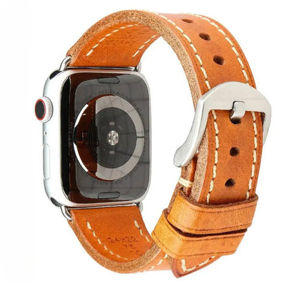 Italienisches Kalbsleder-Echtlederarmband für Apple Watch