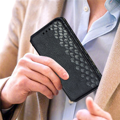 Luxuriöse Lederhülle mit Klapp-/Brieftasche für iPhone