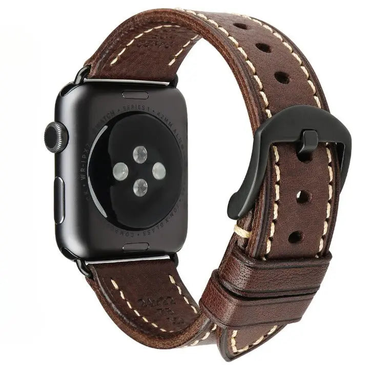 Italienisches Kalbsleder-Echtlederarmband für Apple Watch