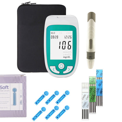 3 in 1 Multifunktionaler Gesundheitsmonitor (Cholesterin, Glukose &amp; Harnsäure)