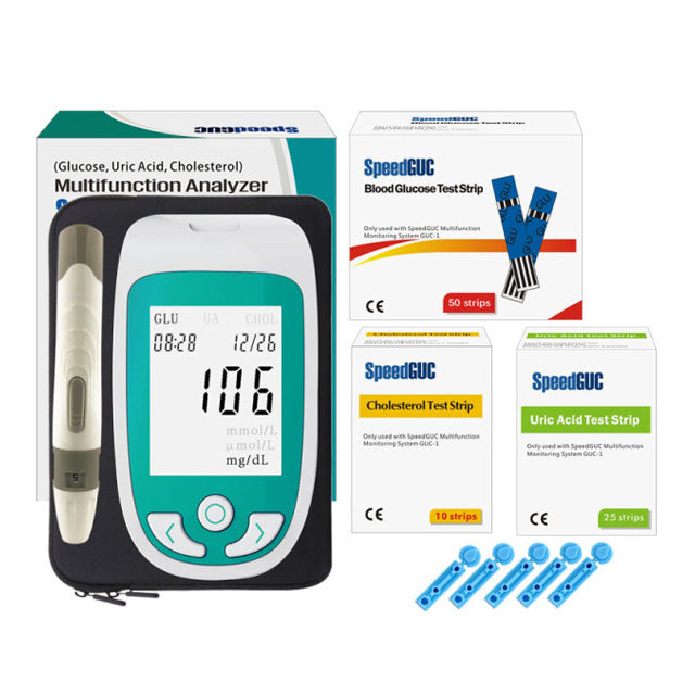 3 in 1 Multifunktionaler Gesundheitsmonitor (Cholesterin, Glukose &amp; Harnsäure)