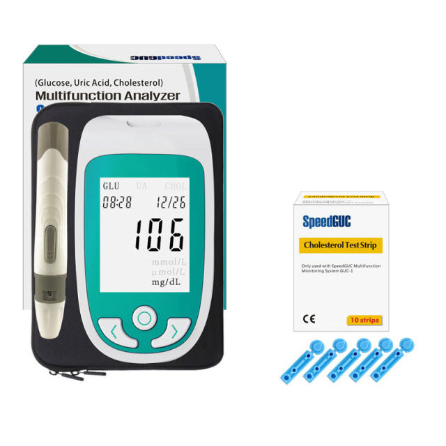 3 in 1 Multifunktionaler Gesundheitsmonitor (Cholesterin, Glukose &amp; Harnsäure)