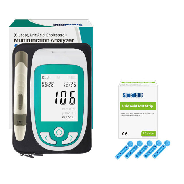 3 in 1 Multifunktionaler Gesundheitsmonitor (Cholesterin, Glukose &amp; Harnsäure)