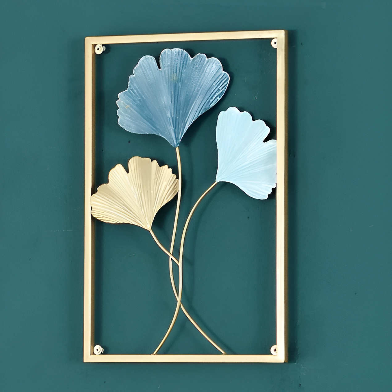Leafy Luxe – Nordische Wanddeko aus Metall im Blattdesign