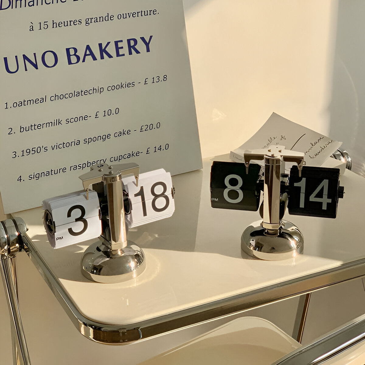 Minimalistische Flip Uhr mit Automatischem Umblättern