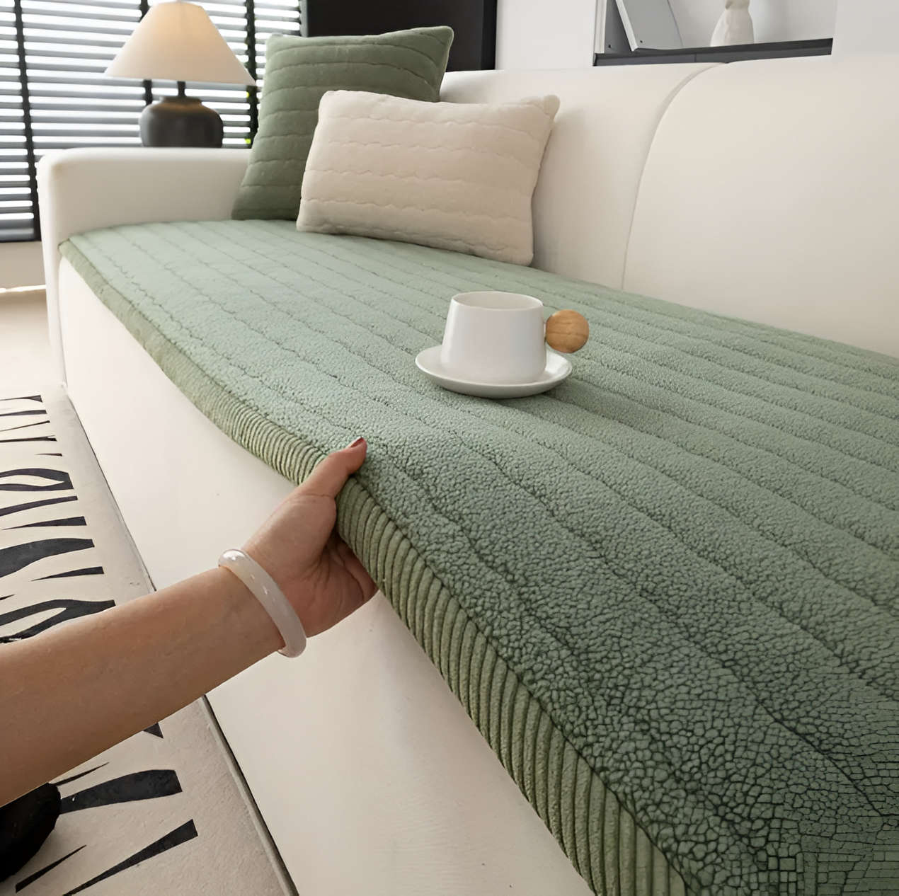 PolyesPlush Sofabezug | Rutschfester Überzug für Haustiere