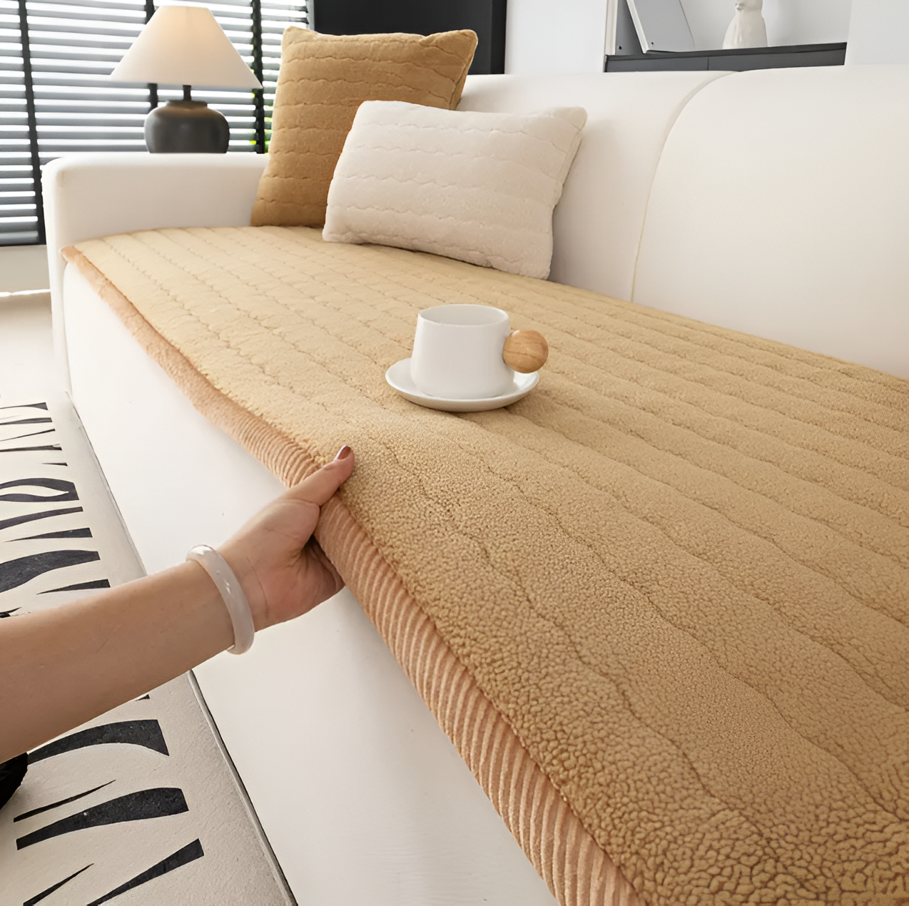 PolyesPlush Sofabezug | Rutschfester Überzug für Haustiere