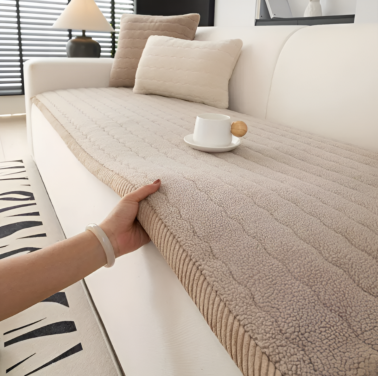 PolyesPlush Sofabezug | Rutschfester Überzug für Haustiere