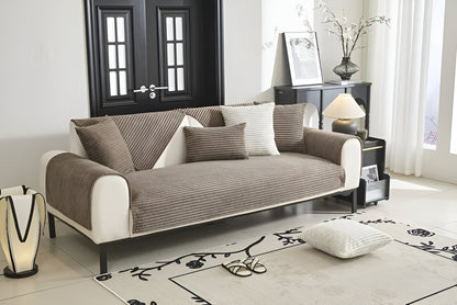 PuffSoft | Rutschfester Plüschsamt Sofabezug