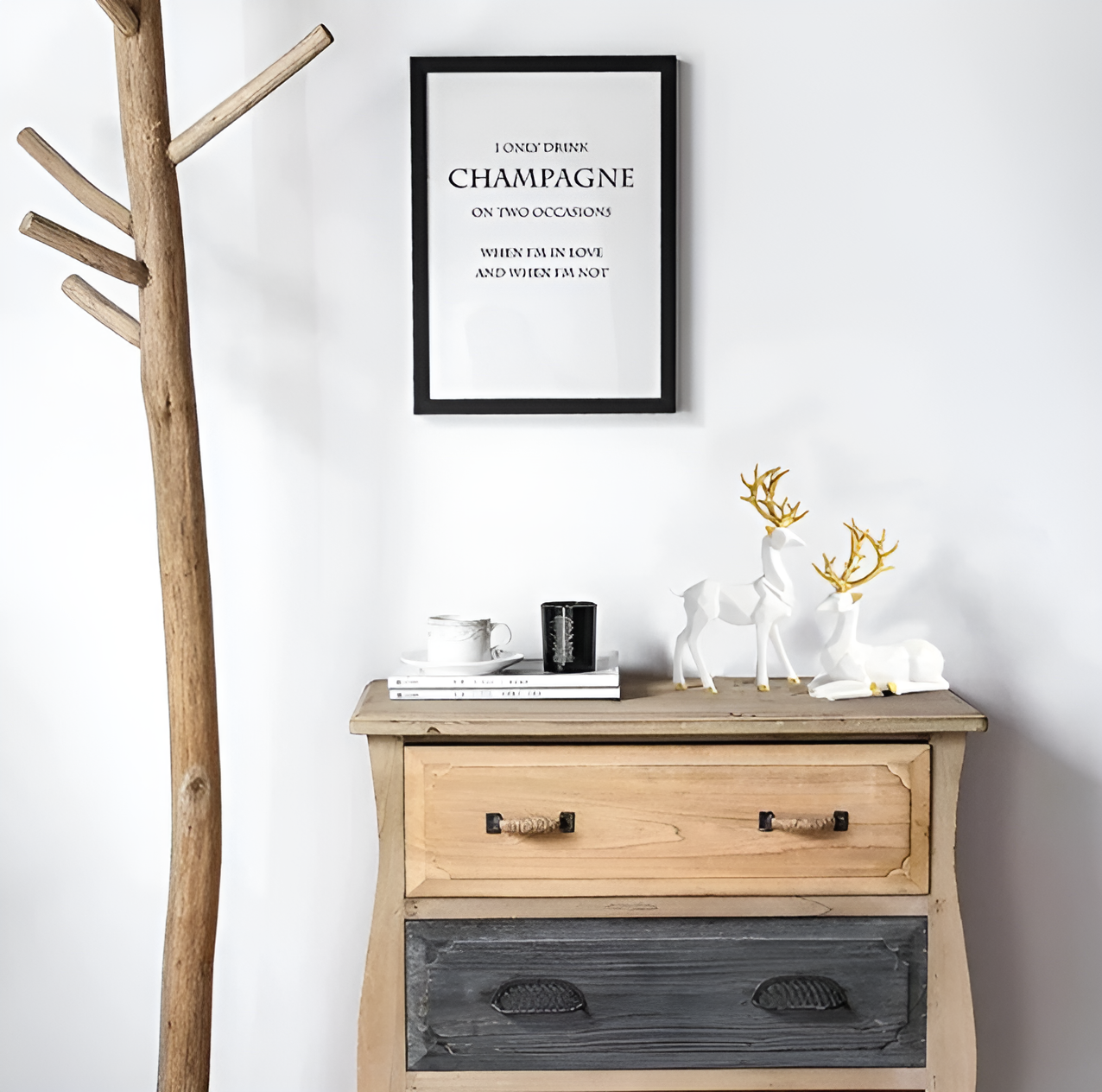 Magisches Rentier-Dekor-Set aus Harz – 2-teilig, Elegante Figuren