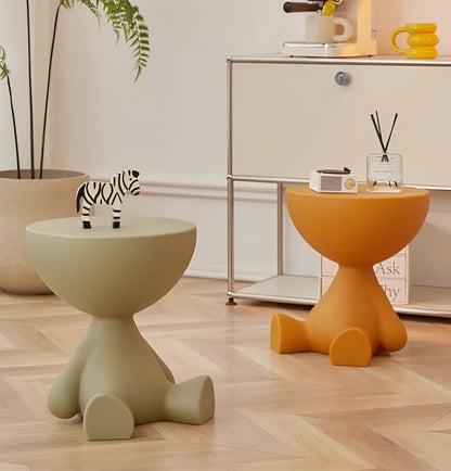 Kreativer Runder Beistelltisch in Creme