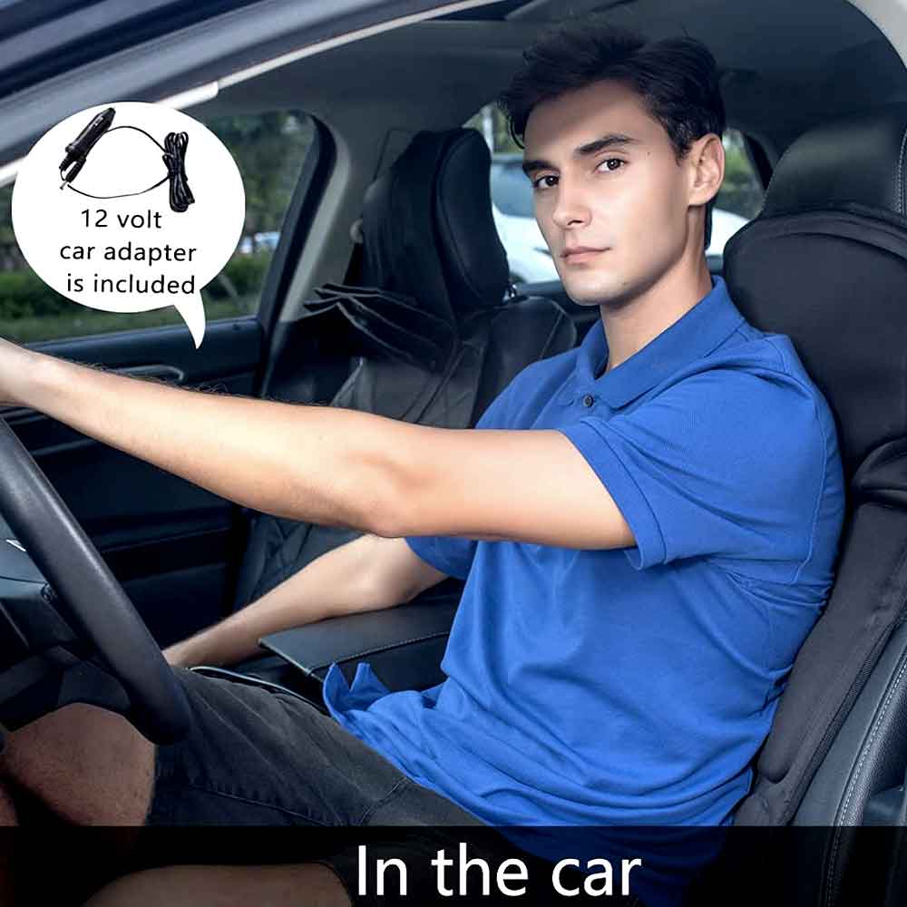 Shiatsu-Massageauflage Rücken &amp; Nacken mit Wärme – Ergonomisch, tragbar, individuell einstellbar