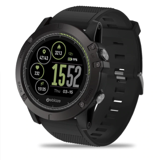 Taktische Smartwatch wasserdicht 50 m – Fitnessuhr mit Herzfrequenz, Schlafanalyse &amp; 3D-Tracking