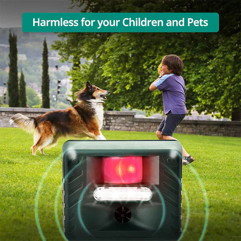 Ultraschall Tiervertreiber Bewegungsaktiv Solar Garten Hof Rasen Sicher Umweltfreundlich