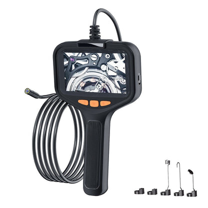 1080P HD Endoskop mit 4,3 Zoll Bildschirm, 8 LED-Lichtern, 5 Meter starres Kabel Inspektionskamera
