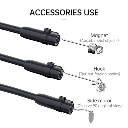 1080P HD Endoskop mit 4,3 Zoll Bildschirm, 8 LED-Lichtern, 5 Meter starres Kabel Inspektionskamera