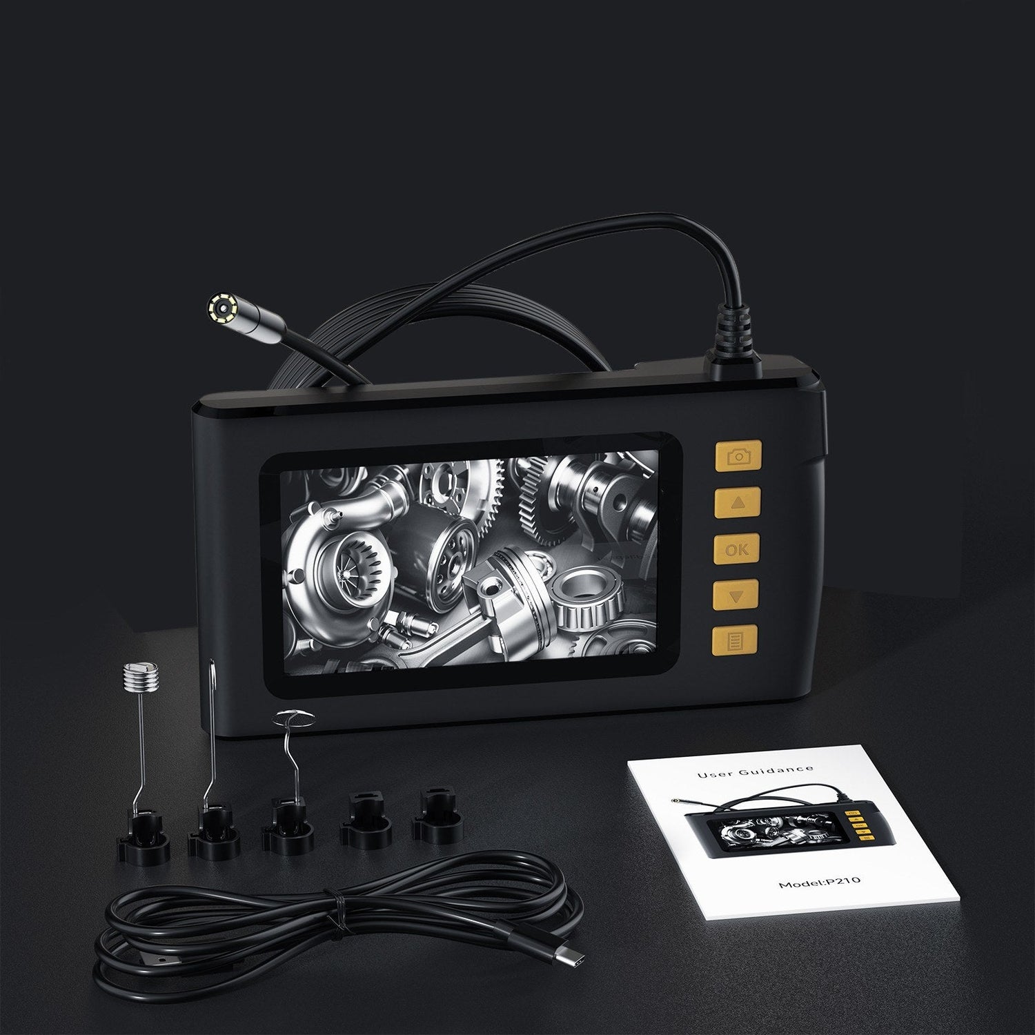 1080P HD Endoskopkamera mit 4,3 LCD &amp; 8 LED-Leuchten