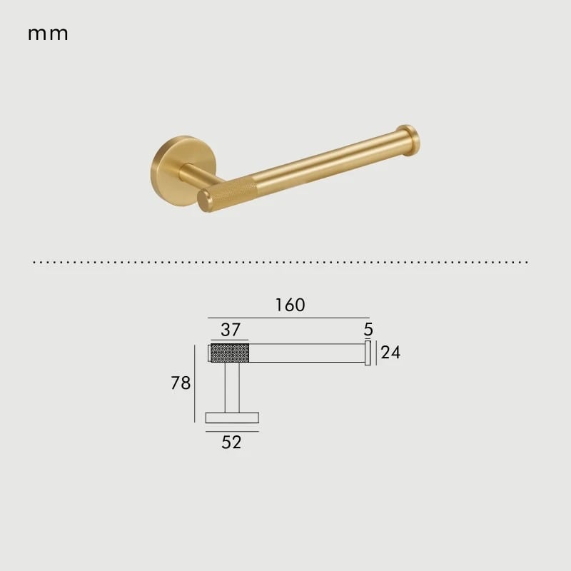 KRAM | Massiver Messing Toilettenpapierhalter Modern Elegant