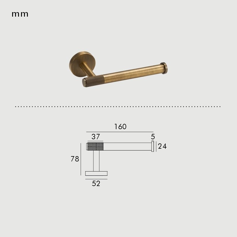 KRAM | Massiver Messing Toilettenpapierhalter Modern Elegant