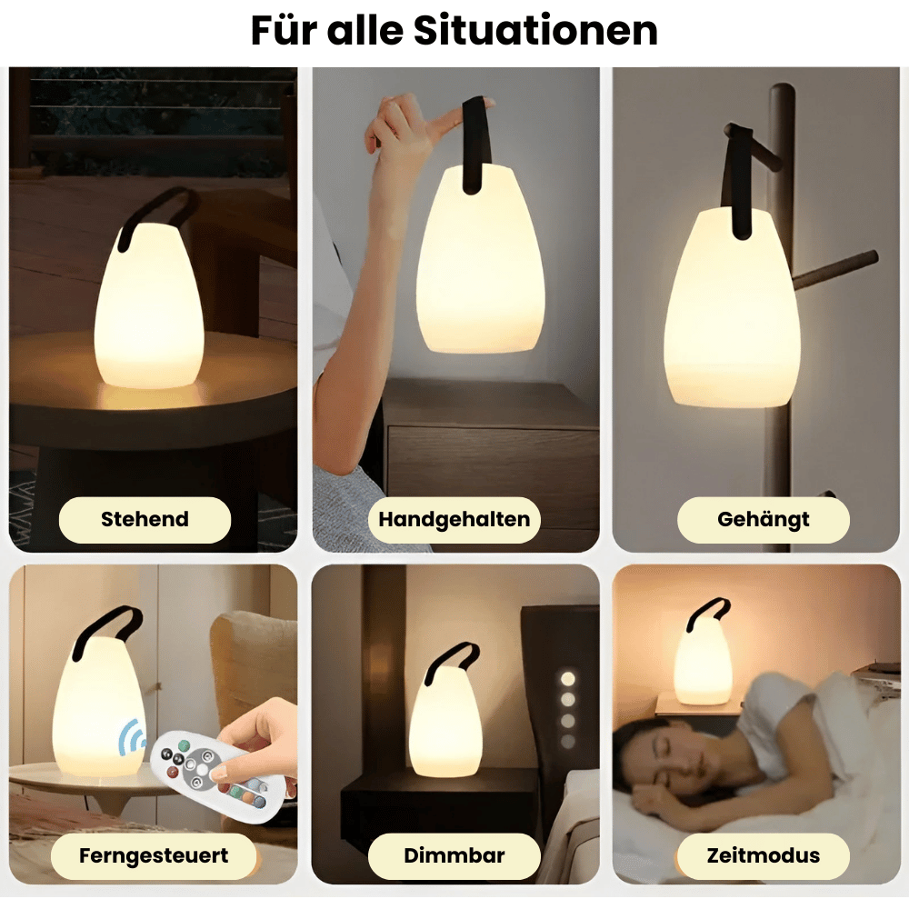 Kabellose LED Tischlampe | Tragbare Wasserdichte Leuchte