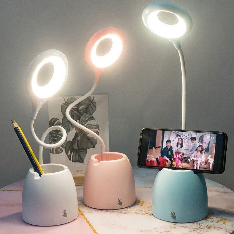 Kinder Tischlampe | Mit Telefonhalter und LED-Beleuchtung