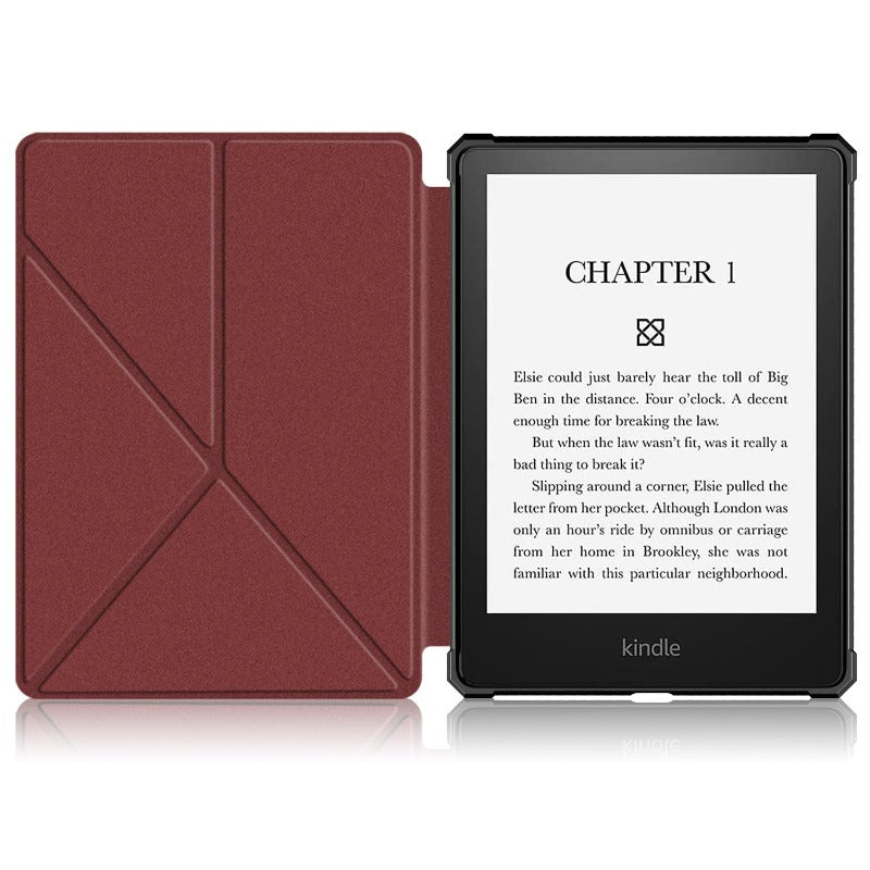 Stoßfeste Lederhülle mit Standfunktion und automatischem Ruhe-/Aktivierungsmodus für Kindle Paperwhite 5