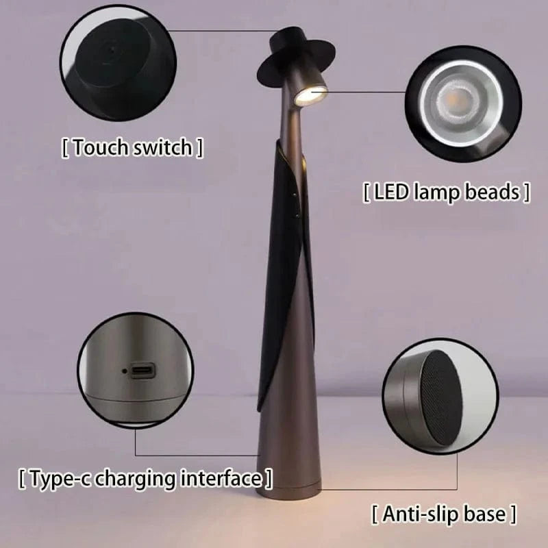 Klassische Touch-LED-Schreibtischlampe | Wiederaufladbare Tischlampe