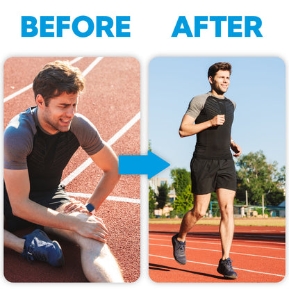 Tragbares Knie-Massagegerät mit Vibrationsmassage, Wärme, Rotlicht &amp; Lasertherapie – Schnelle Schmerzlinderung &amp; Verbesserte Mobilität