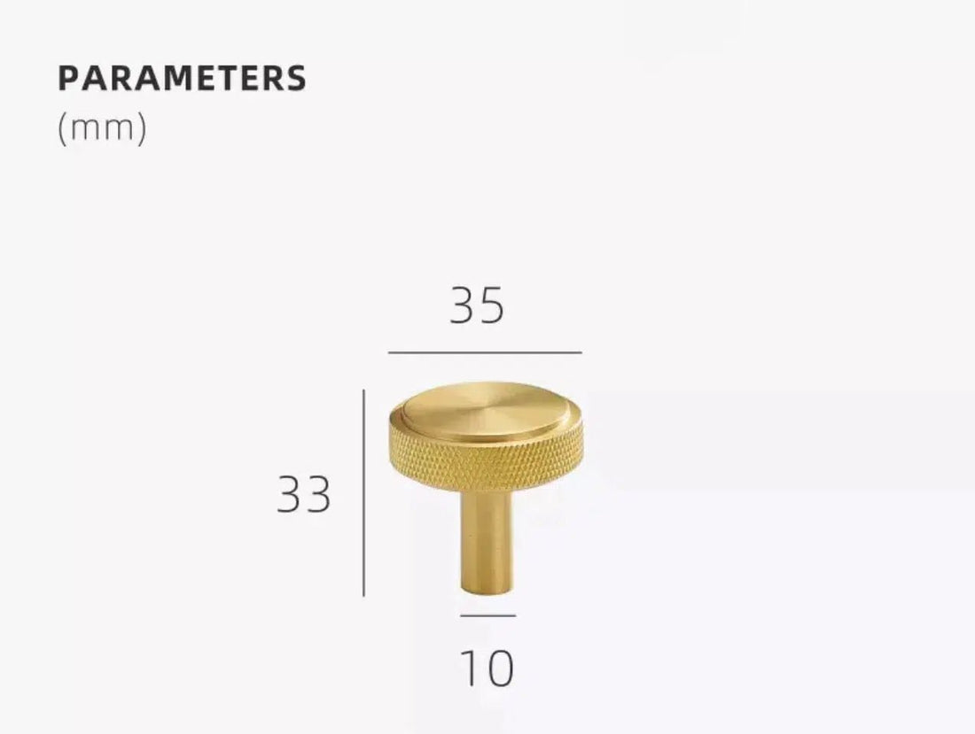 Knurled Tipps | Möbelgriff aus Messing für Küchenschränke