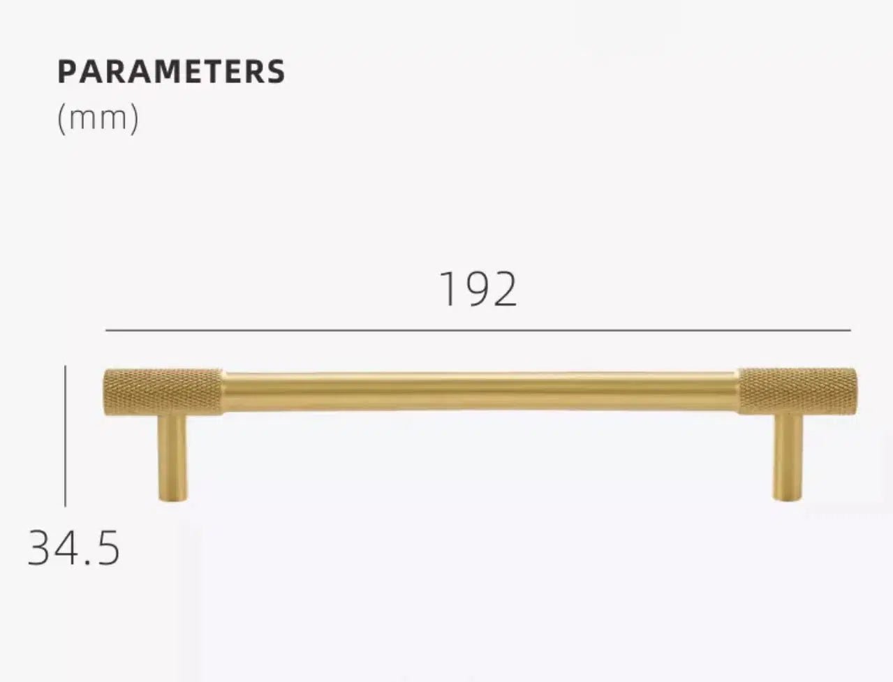 Knurled Tipps | Möbelgriff aus Messing für Küchenschränke
