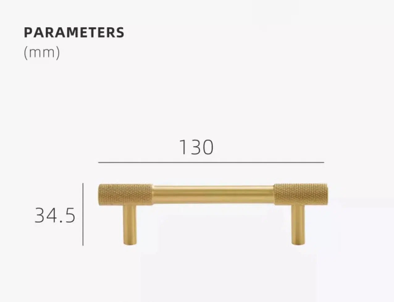 Knurled Tipps | Möbelgriff aus Messing für Küchenschränke