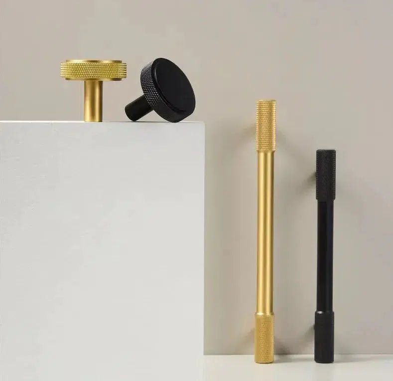 Knurled Tipps | Möbelgriff aus Messing für Küchenschränke