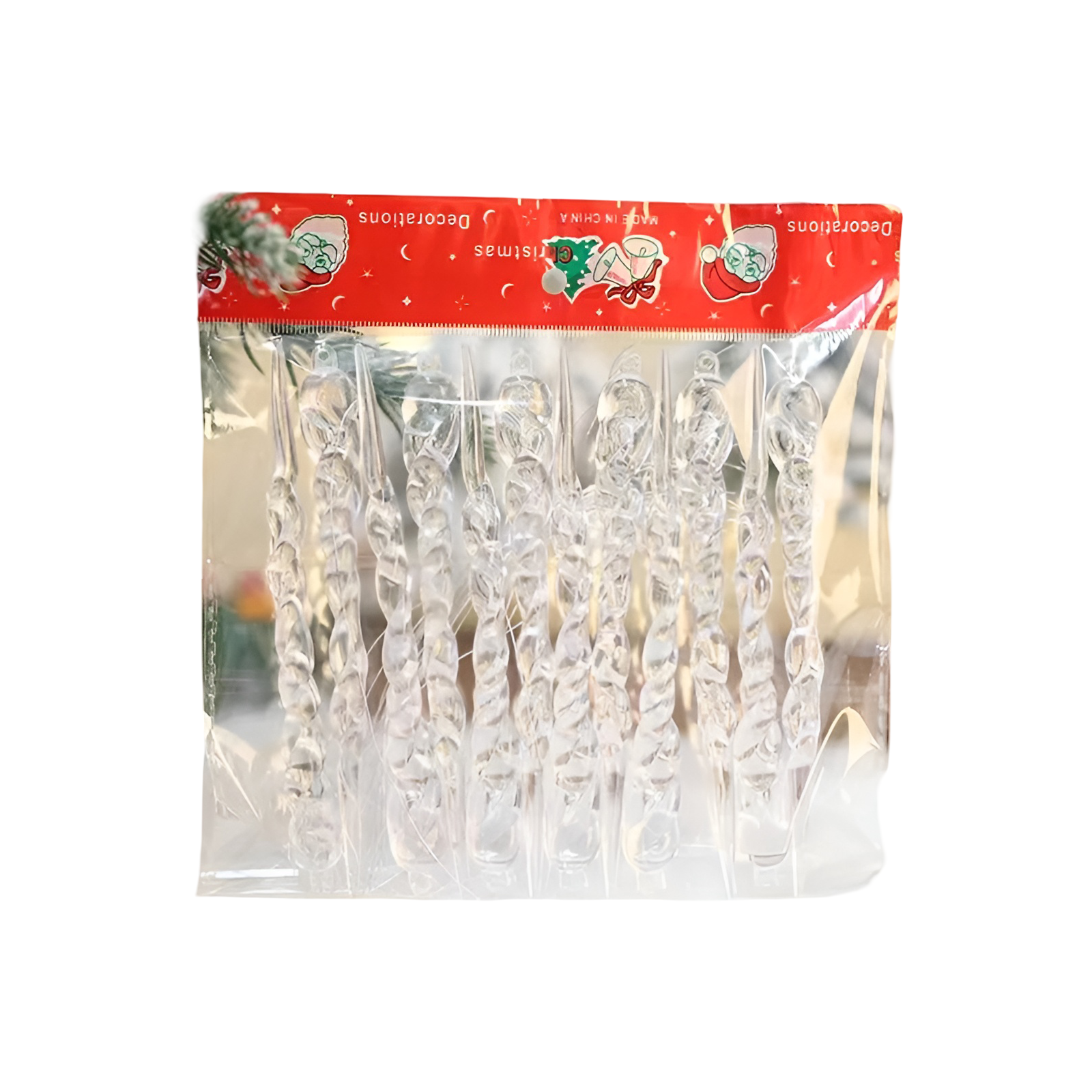 Kristall-Eiszapfen Anhänger | Elegante Weihnachtsdeko für Fenster