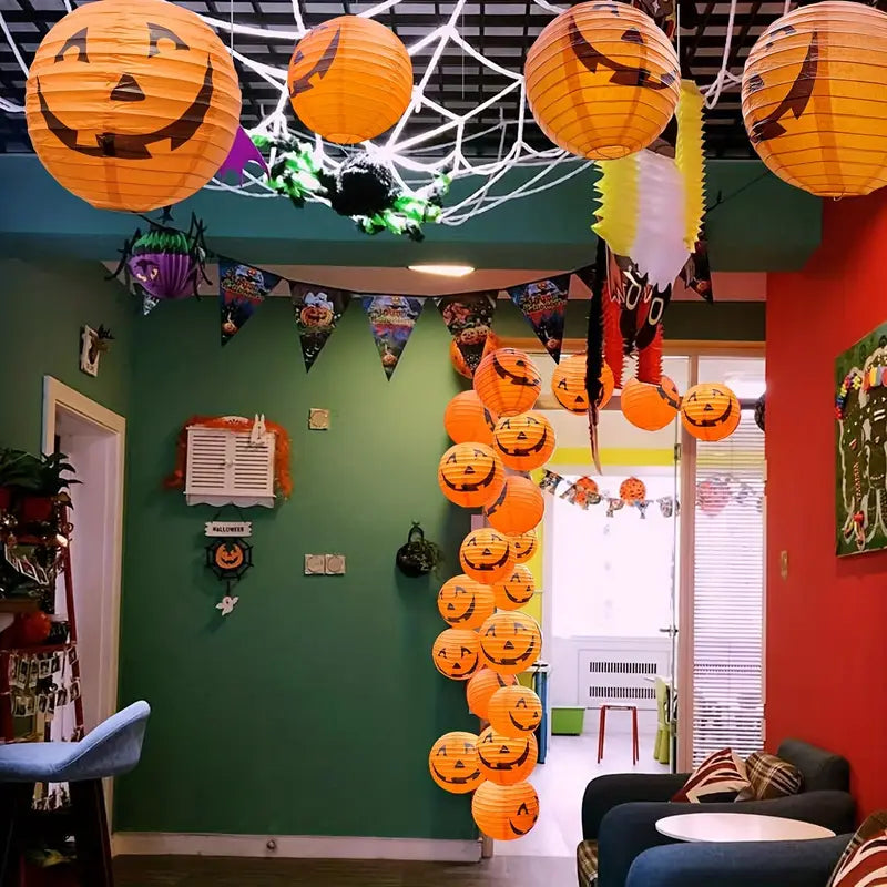 Kürbis Papierlaterne | Halloween Deko für Feste