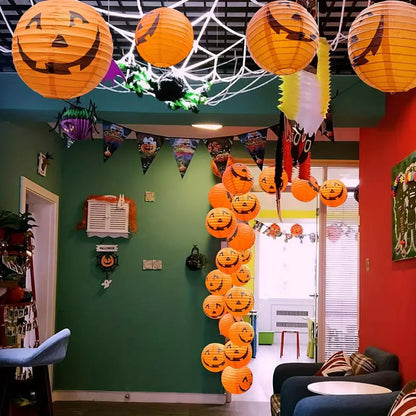 Kürbis Papierlaterne | Halloween Deko für Feste