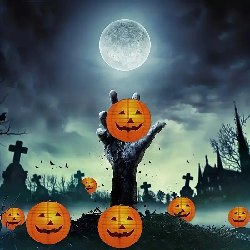 Kürbis Papierlaterne | Halloween Deko für Feste