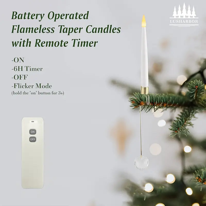 LED Baumkerzen Set | Flammenlose Weihnachts- und Halloween-Deko