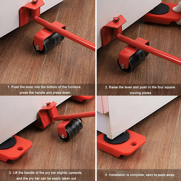 Set von Universalrollen für Möbel