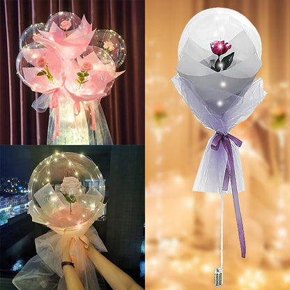 Ballon Led Magique mit Ewiger Rose
