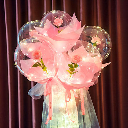 Ballon Led Magique mit Ewiger Rose
