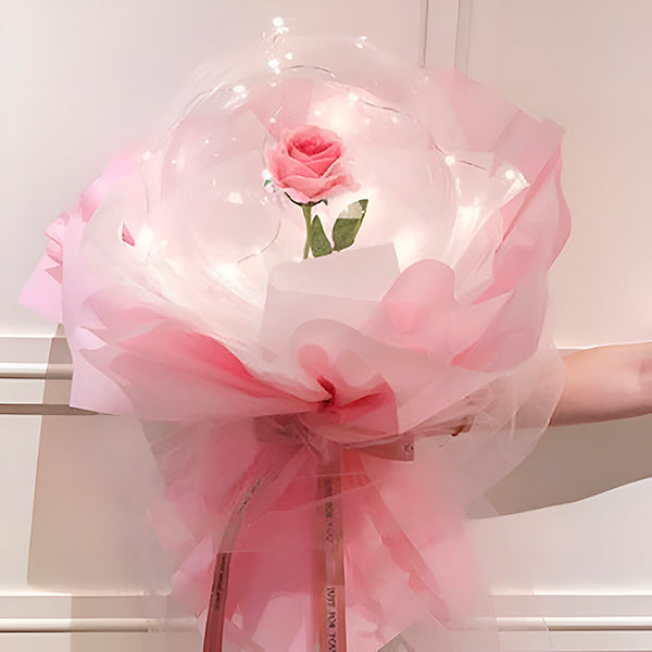 Ballon Led Magique mit Ewiger Rose