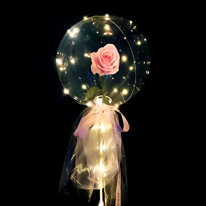 Ballon Led Magique mit Ewiger Rose