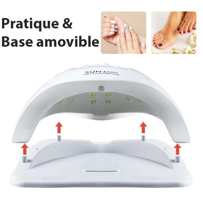 UV-Lampe für Nägel mit 4 Timer und 36 LEDs für schnelles Trocknen