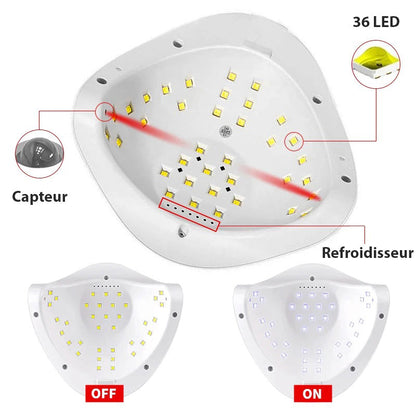UV-Lampe für Nägel mit 4 Timer und 36 LEDs für schnelles Trocknen