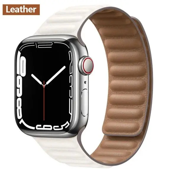 Luxuriöse magnetische Loop-Armbänder aus Premium-Leder für die Apple Watch Series 9 und Ultra 2