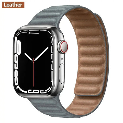 Luxuriöse magnetische Loop-Armbänder aus Premium-Leder für die Apple Watch Series 9 und Ultra 2