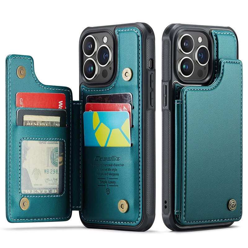 Luxus Leder Brieftasche Karte Telefon Fall Mit Geldbörse Flip Stand Für iPhone