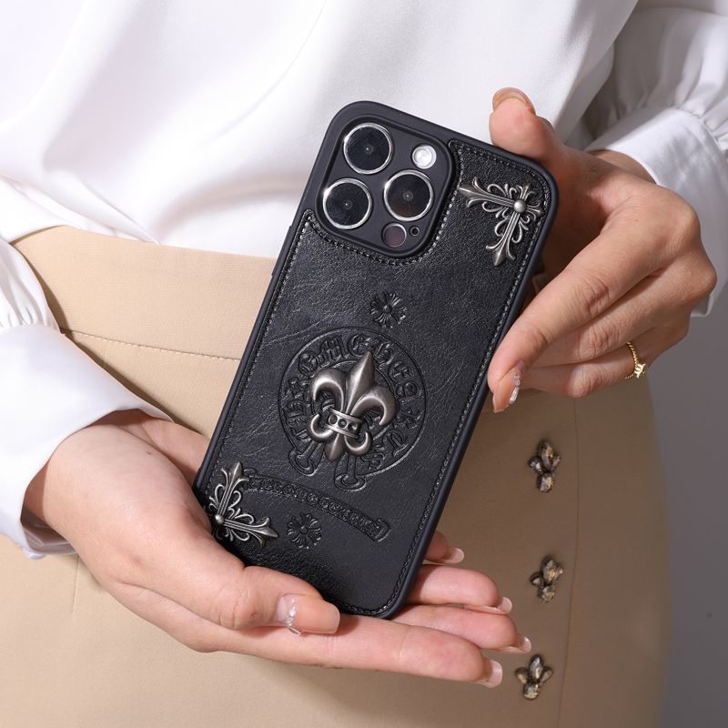 Leder Chrome Hearts Handyhülle für iPhone