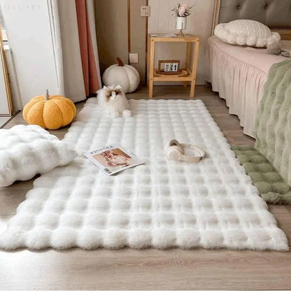 Lorvi | Plüsch Teppich Blume