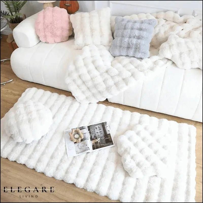 Lorvi | Plüsch Teppich Blume